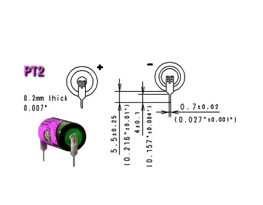 Tadiran SL-550 1/2AA ER14250/S 3.6V High-Temperature Lithium Battery