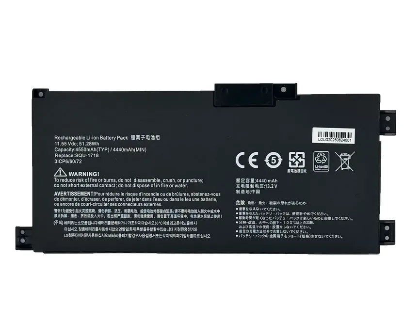 SQU-1718 Battery for Thunderobot 911ME 911S 911 Air G7000M / G8000M Hasee S7 Series