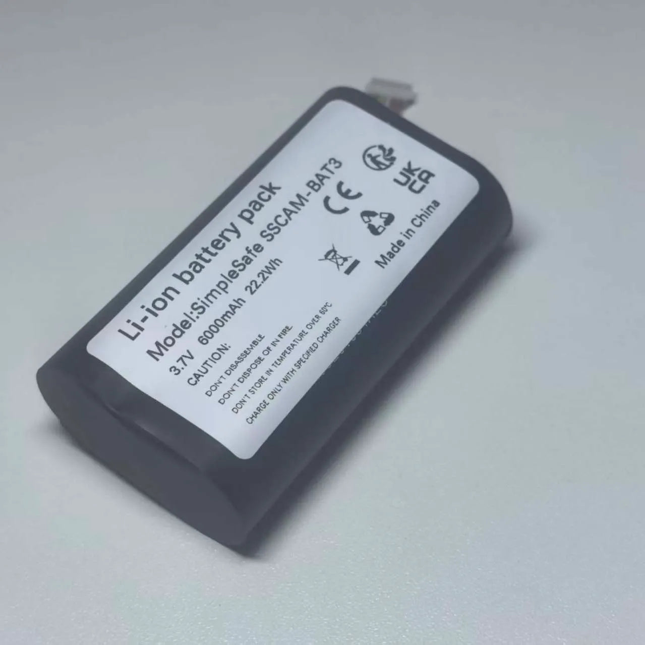 SimpliSafe Outdoor Camera SSCAM-BAT3 6000mAh Replacement Battery