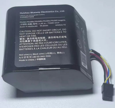 Batterie de remplacement T2080-6S1P pour aspirateur robot Eufy Omni S1 Pro T2080 21,6 V 4600 mAh