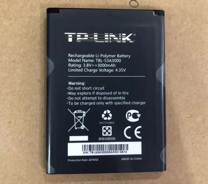 TP-LINK TBL-53A3000 Rechargeable Li-Polymer Battery 3.8V 3000mAh