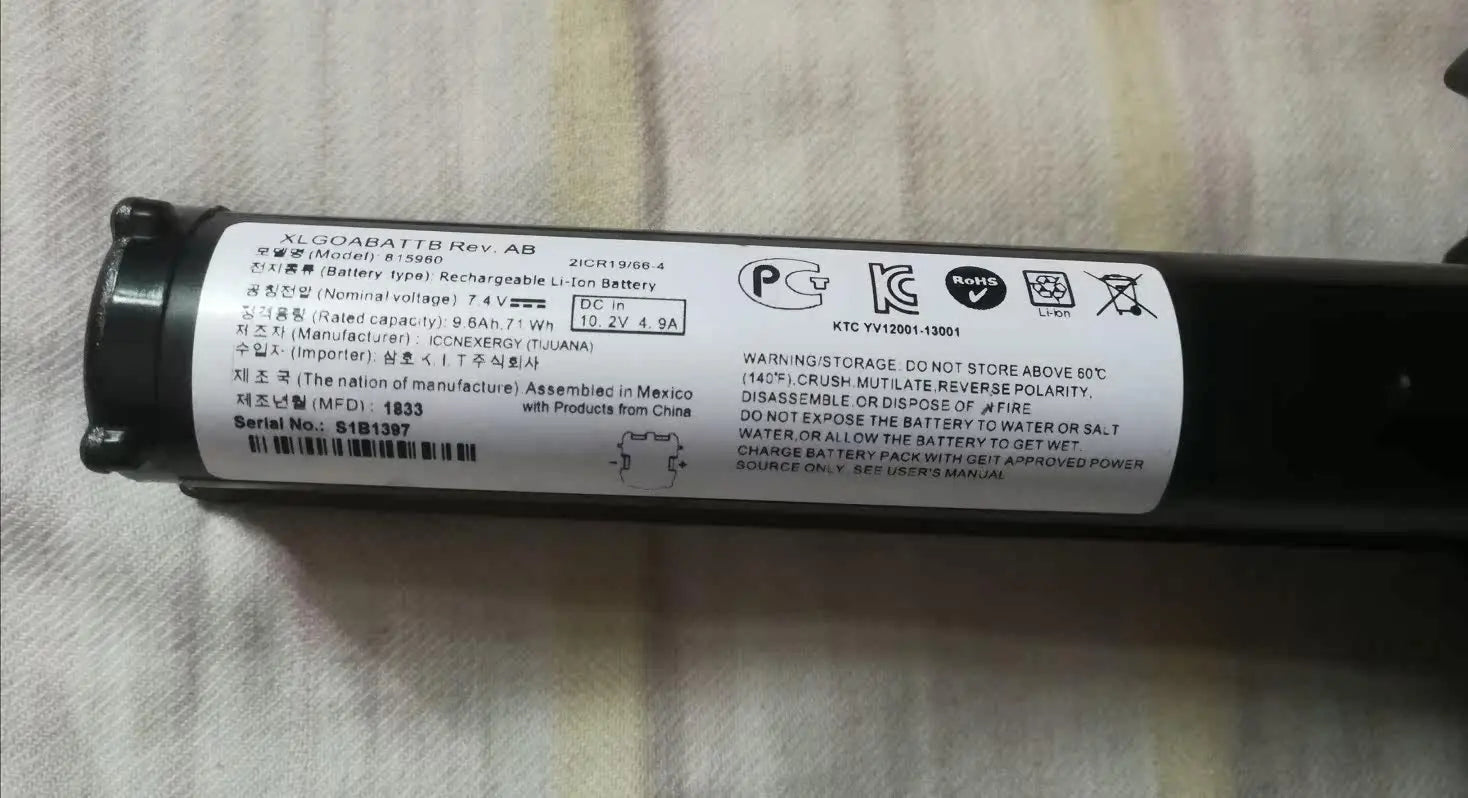 815960 Battery for GE Waygate XLGOABATTB Industrial Borescope 7.4V 9.6Ah