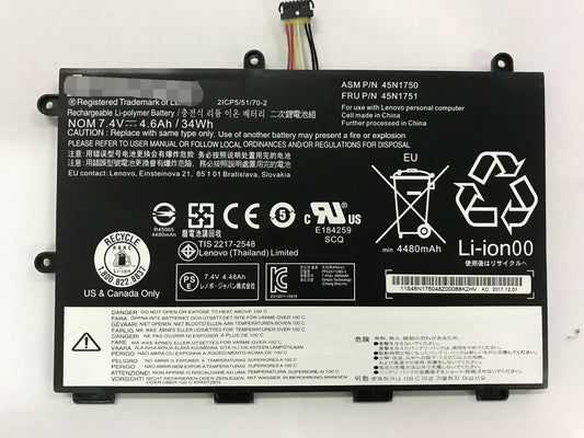45N1748 45N1749 45N1751 34Wh battery for Lenovo ThinkPad Yoga 11e - Store Shoppe