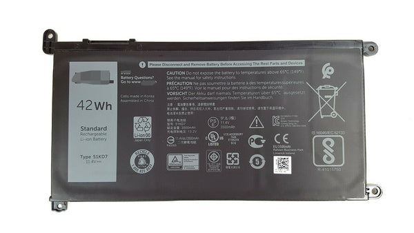 51KD7 Battery For Dell Chromebook 11 3180 3189 Chromebook 11 3181 2-in-1