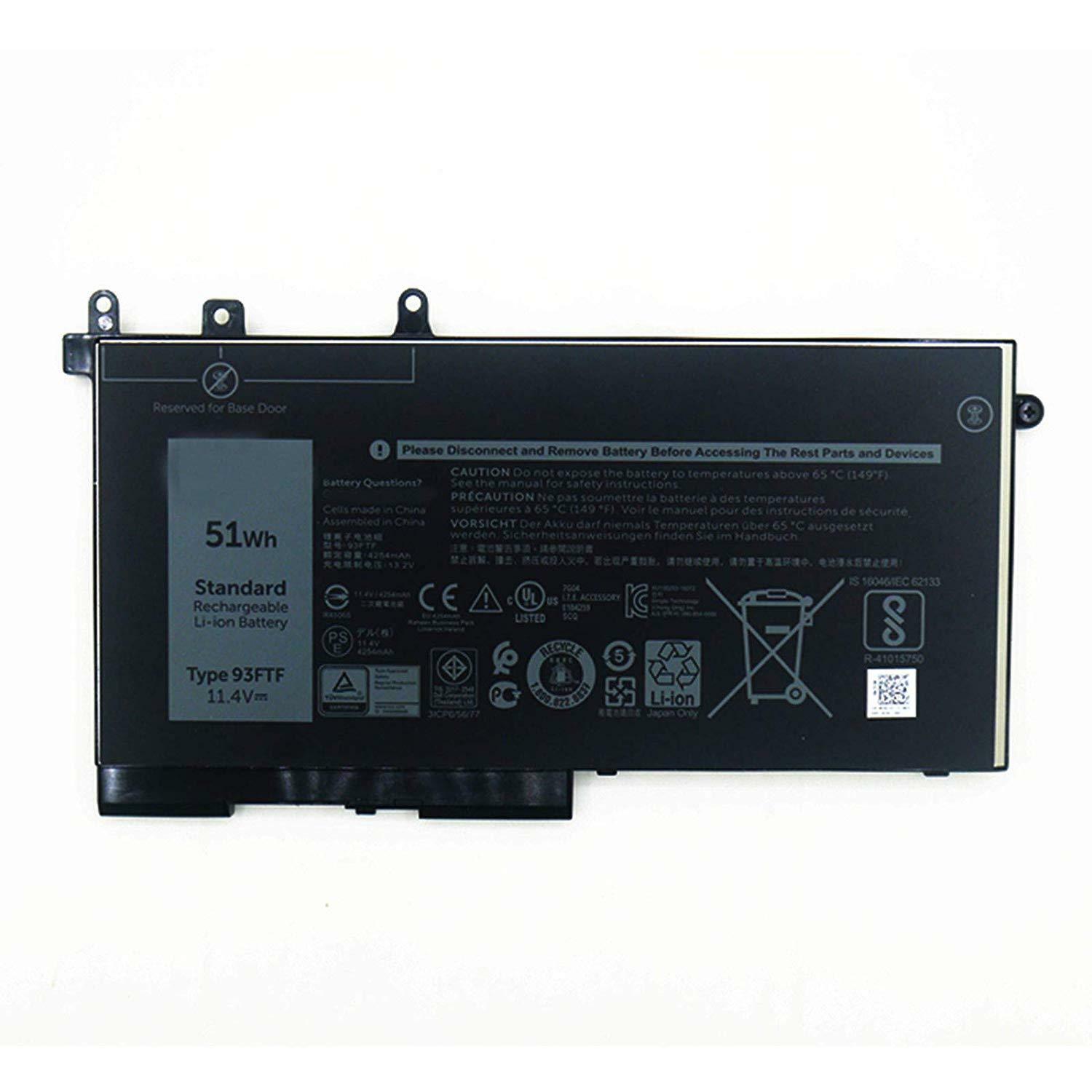 93FTF D4CMT Battery for Dell Latitude 5280 E5280 E5480 Latitude E5580 - Store Shoppe
