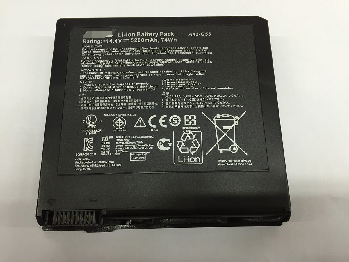 A42-G55 74Wh Battery for Asus G55 G55VM G55V G55VW Series - Store Shoppe