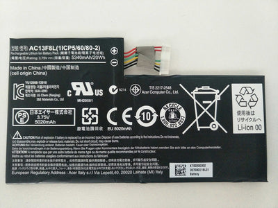 Batterie AC13F8L pour tablette Acer Iconia Tab A1-A810 et Iconia W4-820 AC13F3L