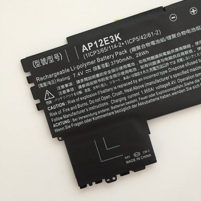 AP12E3K Akku für Acer Aspire S7 S7-191 Ultrabook-Serie, 7,4 V, 28 Wh