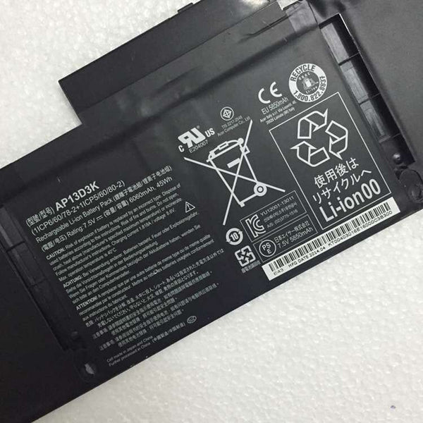 AP13D3K 45Wh Battery For Acer Aspire S3-392G Aspire S3 Series