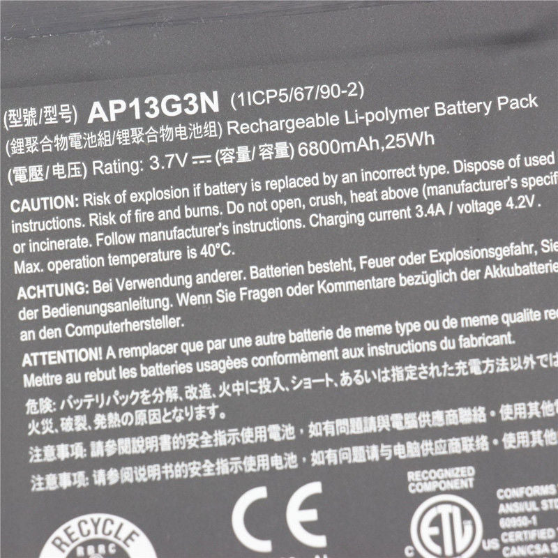AP13G3N 25Wh Battery For Acer Iconia W3-810 8' Series Tablet - Store Shoppe