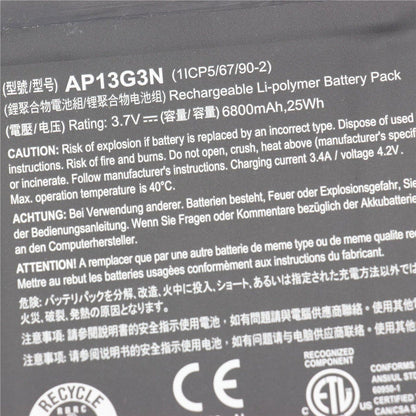 AP13G3N 25Wh Battery For Acer Iconia W3-810 8' Series Tablet - Store Shoppe