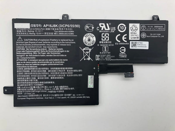 Acer AP16J8K AP16J5K Chromebook C731 11.1V 45Wh Laptop Battery