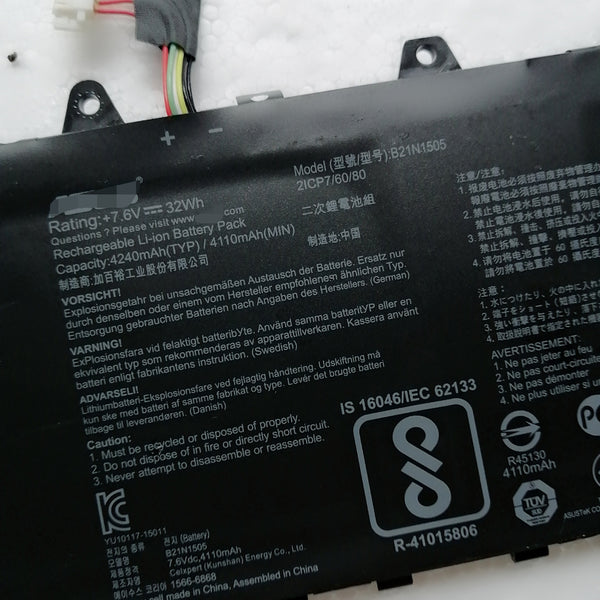 B21N1505 Battery For Asus EeeBook L403SA R417S E402M E402S E502S N3450