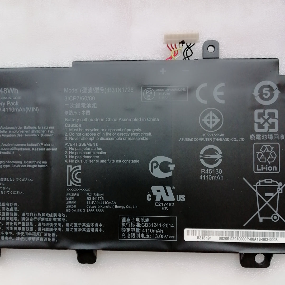 B31N1726 11.4V 48Wh Battery For Asus FX504 FX505 FX504GD FX504GE FX504GM - Store Shoppe