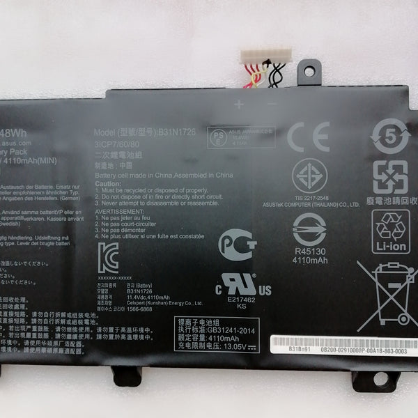 B31N1726 11.4V 48Wh Battery For Asus FX504 FX505 FX504GD FX504GE FX504GM