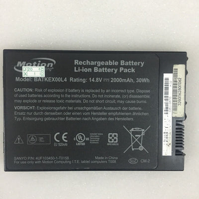 Batterie pour tablette PC Motion BATKEX00L4 série J3400 T008 14,8 V 2 000 mAh 30 Wh