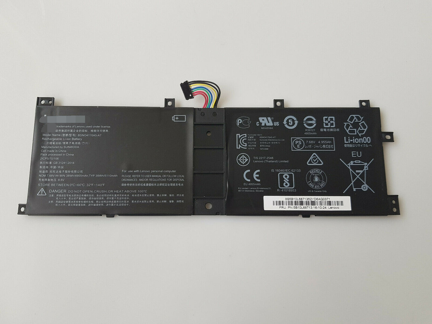 BSNO4170A5-AT 38Wh Battery For Lenovo Miix 510 Miix520 5B10L68713 - Store Shoppe