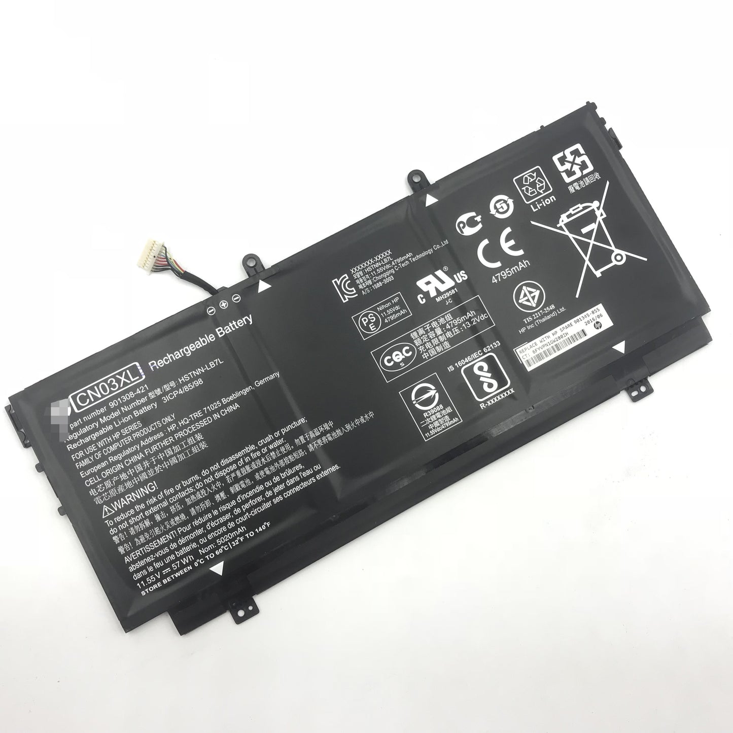 Hp CN03XL HSTNN-LB7L 901308-421 13T-AB000 11.55V 57.9Wh Battery - Store Shoppe