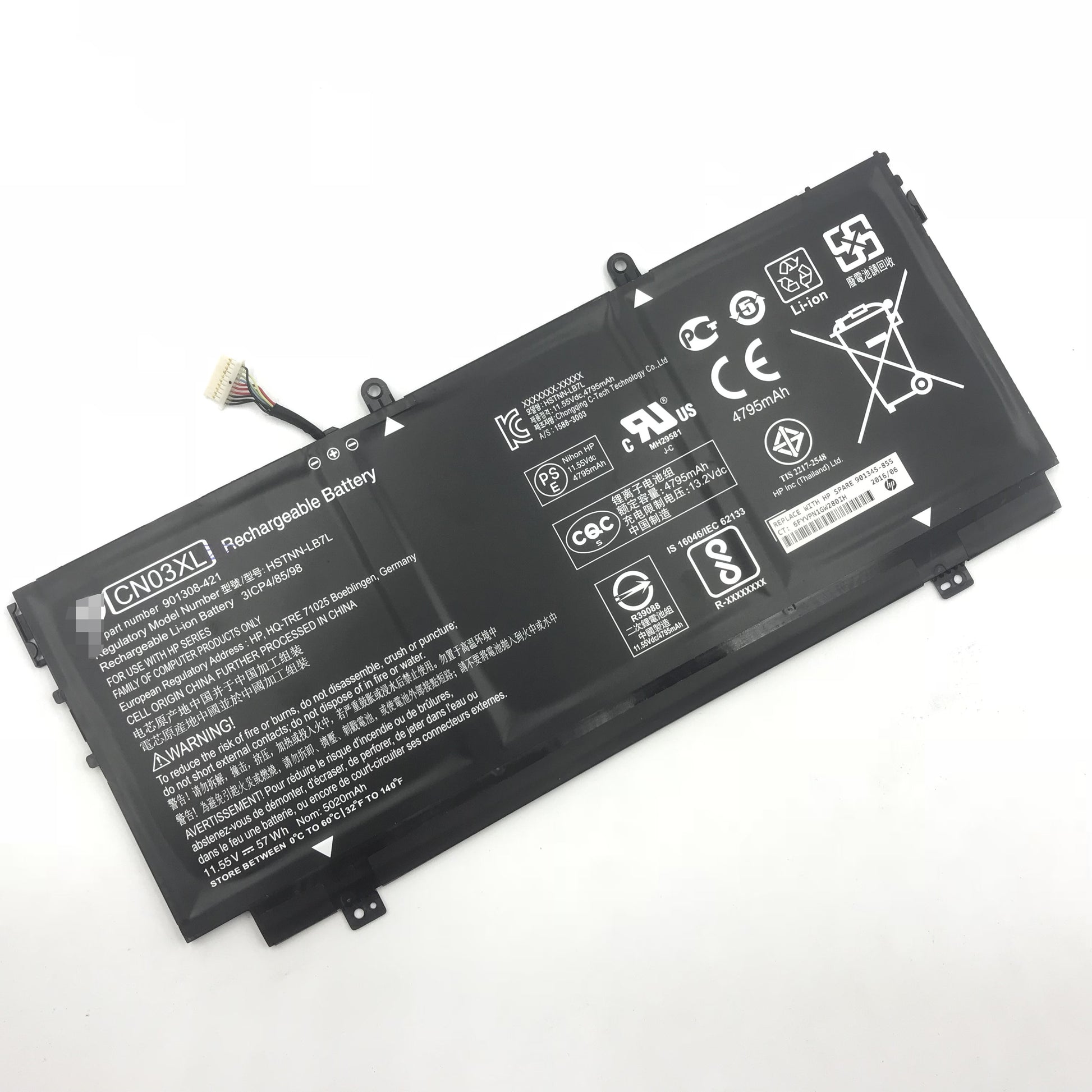 Hp CN03XL HSTNN-LB7L 901308-421 13T-AB000 11.55V 57.9Wh Battery - Store Shoppe