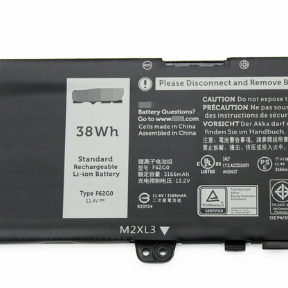 F62G0 11.4V 38Wh Battery For Dell Inspiron 13 5370 F62GO RPJC3 - Store Shoppe