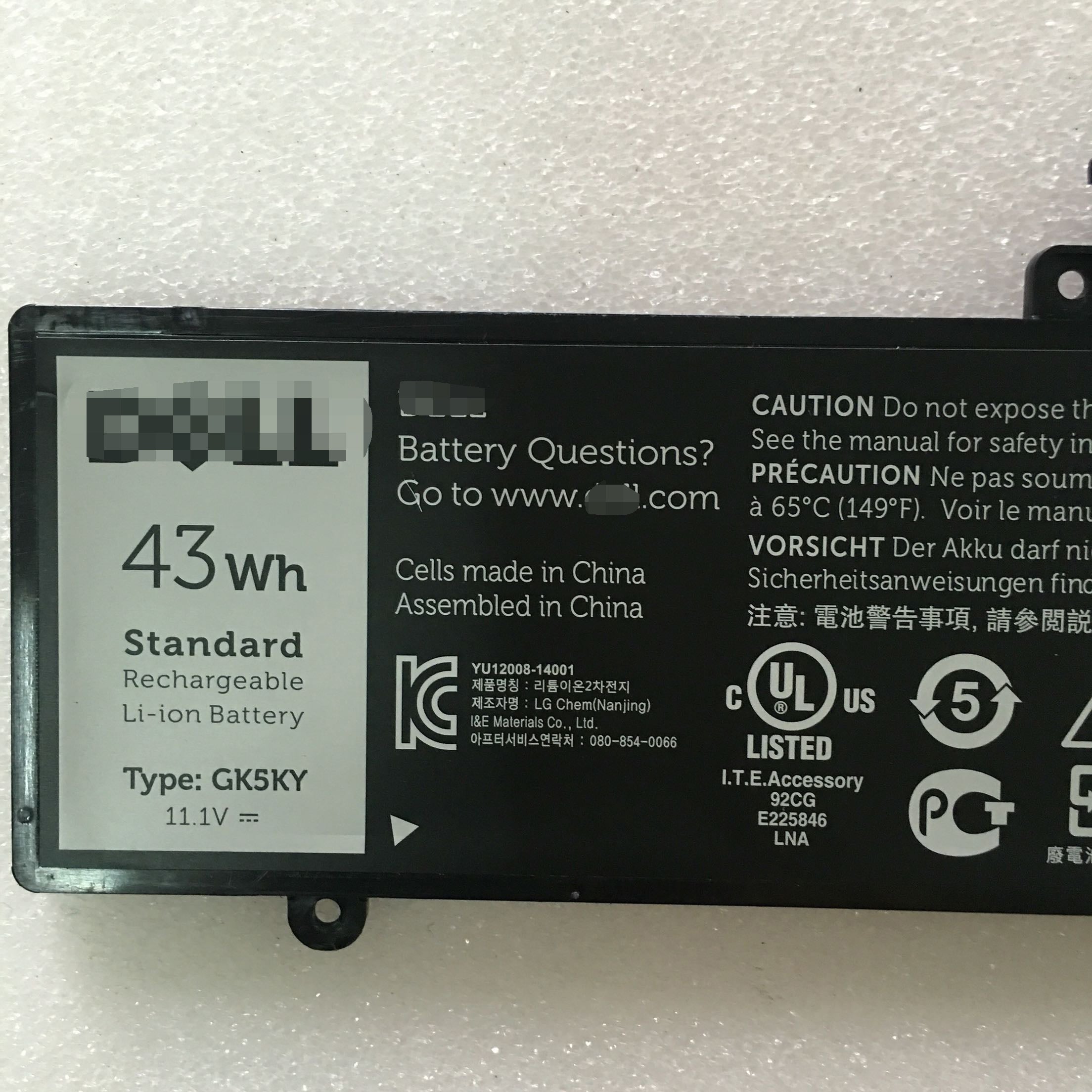 GK5KY Battery For Dell Inspiron 11-3147 Inspiron 13 700 0WF28 4K8YH - Store Shoppe
