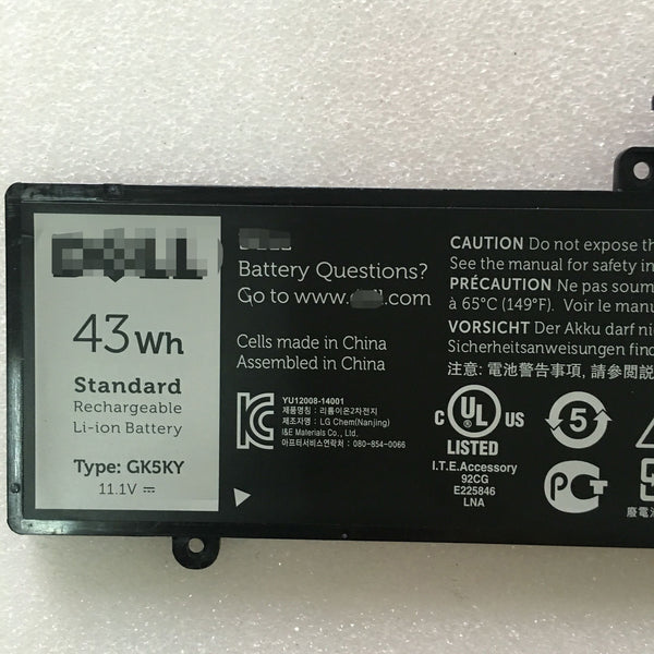 GK5KY Battery For Dell Inspiron 11-3147 Inspiron 13 700 0WF28 4K8YH
