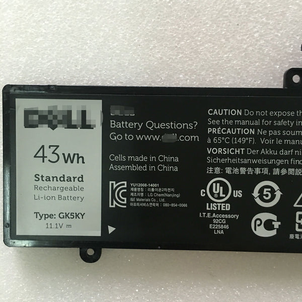 GK5KY Battery For Dell Inspiron 11-3147 Inspiron 13 700 0WF28 4K8YH