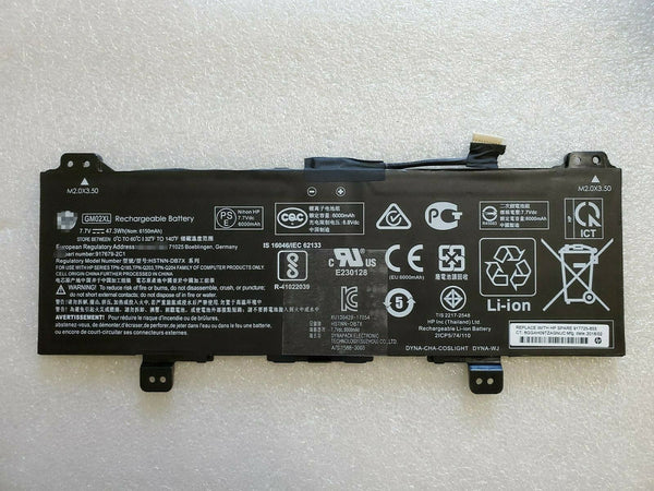 GM02XL 47.3Wh Battery for Hp Chromebook 14 G5 Chromebook X360 11 G1