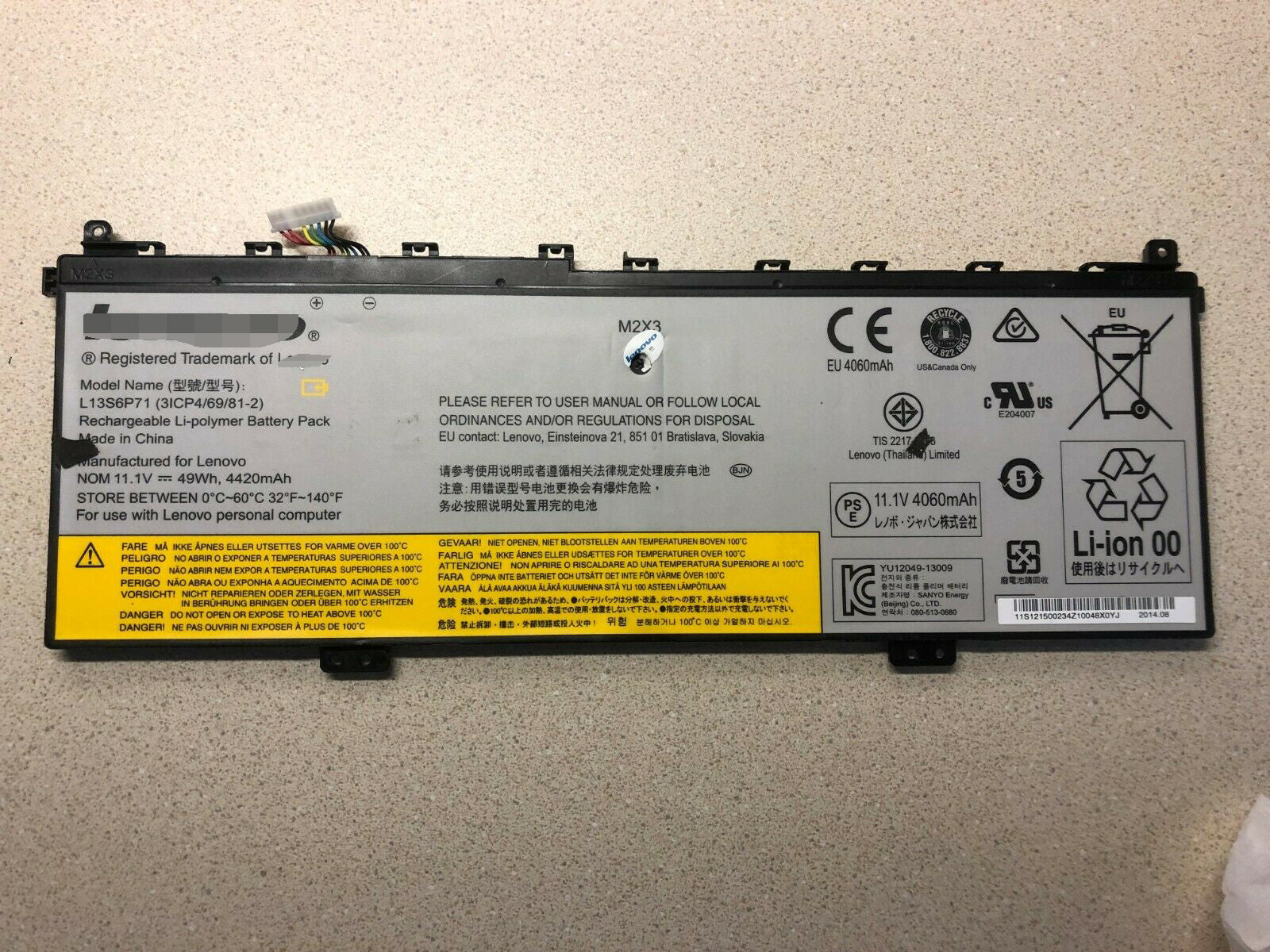 L13M6P71 L13S6P71 49Wh Battery for Lenovo YOGA 2 13" laptop - Store Shoppe