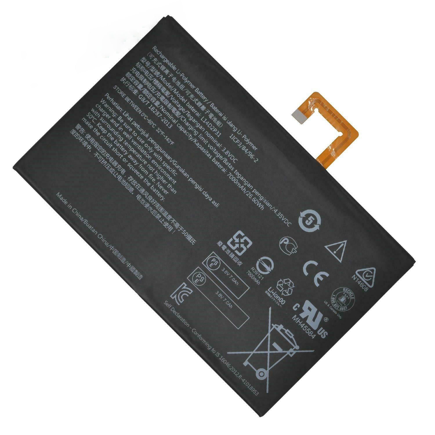 L14D2P31 Battery For Lenovo A10-70F TAB 2 A10-70 A10-70F A10-70 Table - Store Shoppe
