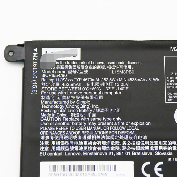 Lenovo L15M3PB0 L15L3PB0 7000-14AST ARR IKBR IKB Laptop Battery