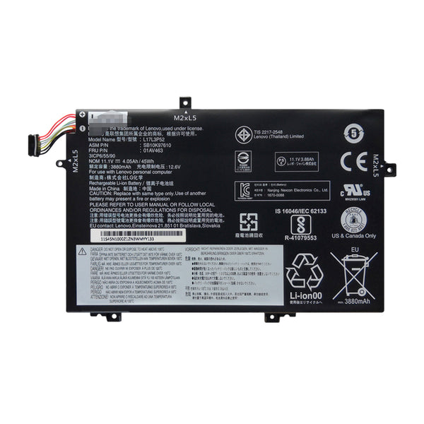 Lenovo L17L3P52 01AV463 SB10K97610 L480 L490 L14 L590 Battery