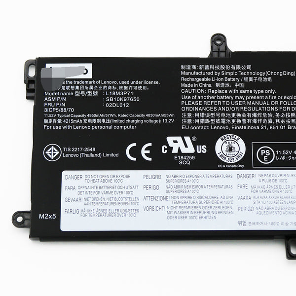 Lenovo L18M3P71 5B10W13914 SB10K97650 ThinkPad T15 Gen 1 Battery