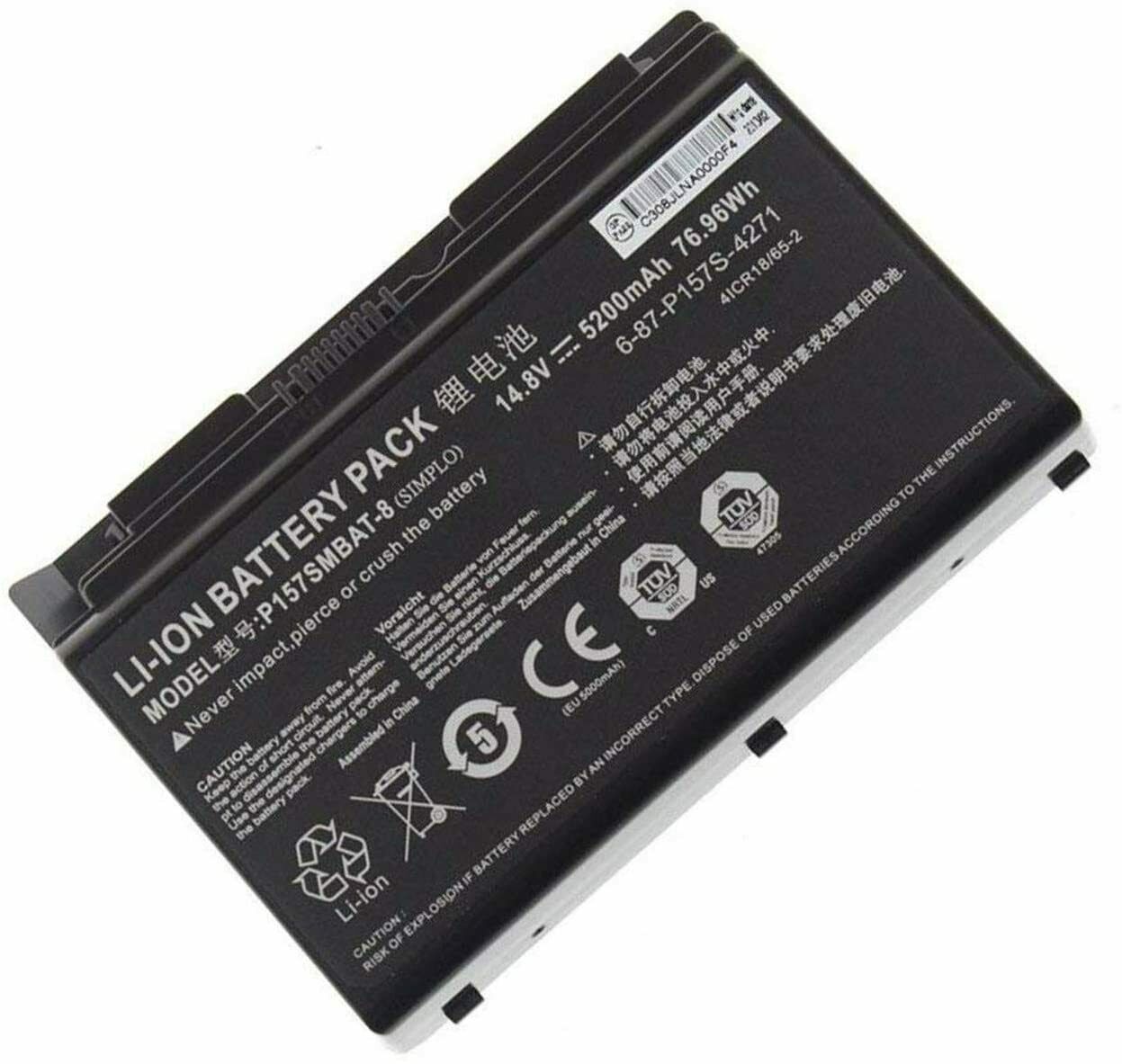 Clevo P157SMBAT-8 6-87-P157S-4271 P157S P157SM Hasee K780E Battery - Store Shoppe