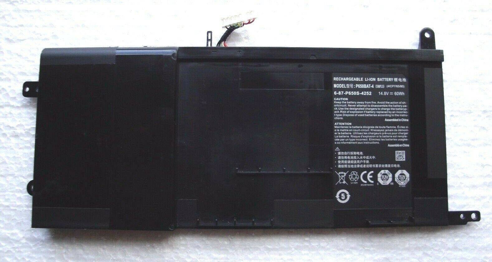 P650BAT-4 battery for Sager NP8650 P670RG P670 Clevo P650RG P650SA - Store Shoppe