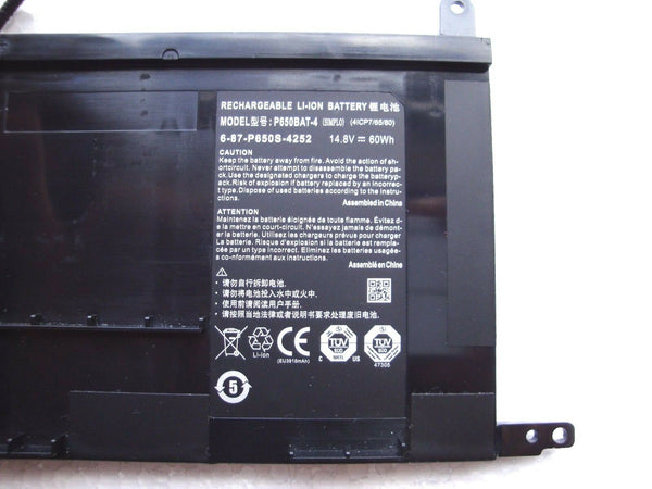 P650BAT-4 battery for Sager NP8650 P670RG P670 Clevo P650RG P650SA