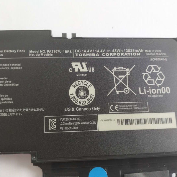 PA5107U-1BRS Battery For Toshiba Satellite S40-A S40DT-A L50 L55 S55
