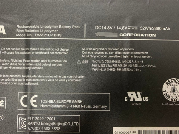 Toshiba PA5171U-1BRS CB35-A3120 CB30-100 A3120 Chromebook Battery
