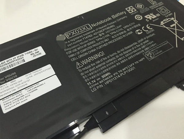 Hp PX03XL HSTNN-DB4P HSTNN-IB4P HSTNN-LB4P 714762-421 50Wh Battery