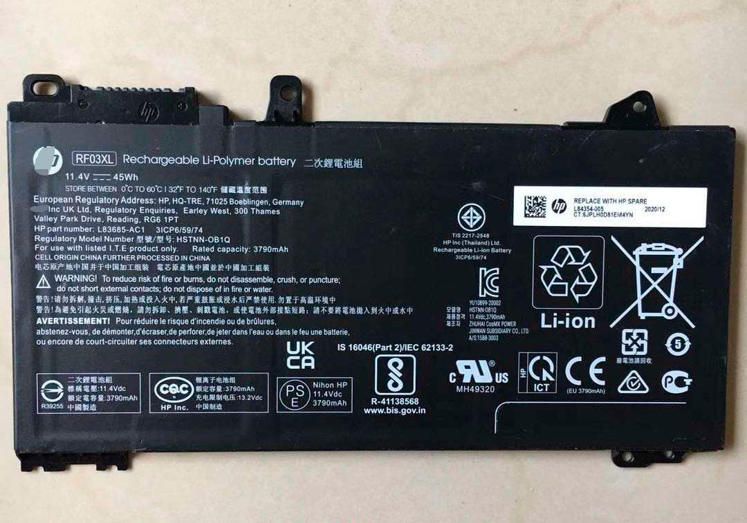Hp RF03XL HSTNN-OB1Q L83685-AC1 ProBook 455 G7 Pavilion x360 14 Battery