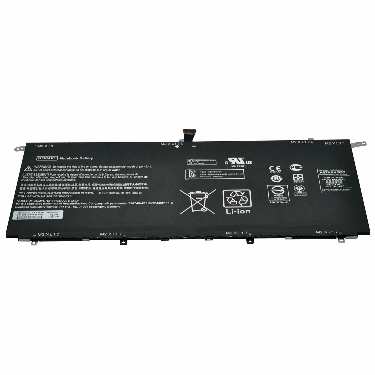 RG04XL Battery For Hp 734746-421 HSTNN-LB5Q Spectre 13 Pro Ultrabook - Store Shoppe