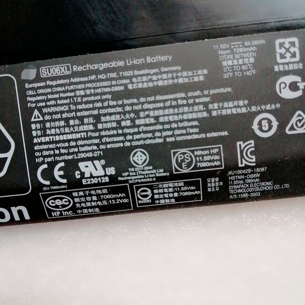 Hp SU06XL L29048-271 L29184-005 84.08Wh HSTNN-DB8W Replacement Battery