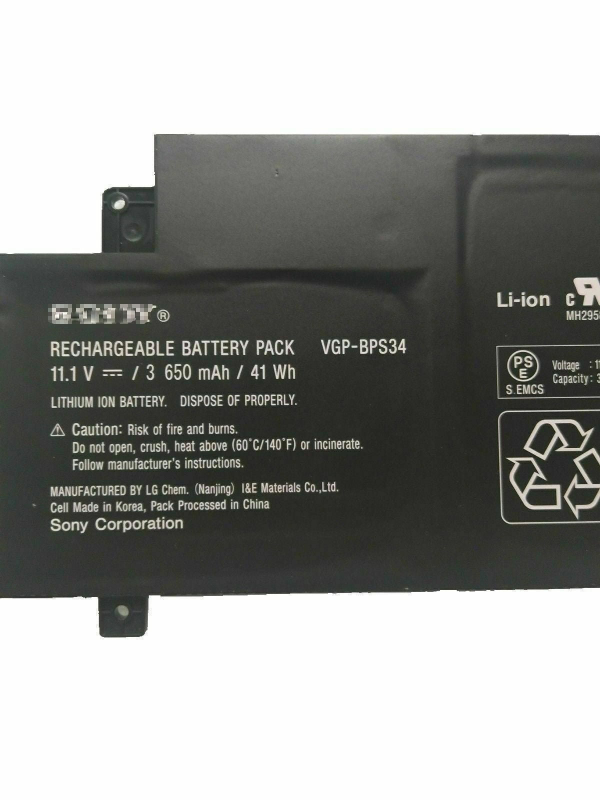 Batterie pour ordinateur portable Sony VAIO Fit 15/14 SVF15A VGP-BPS34 VGP-BPL34