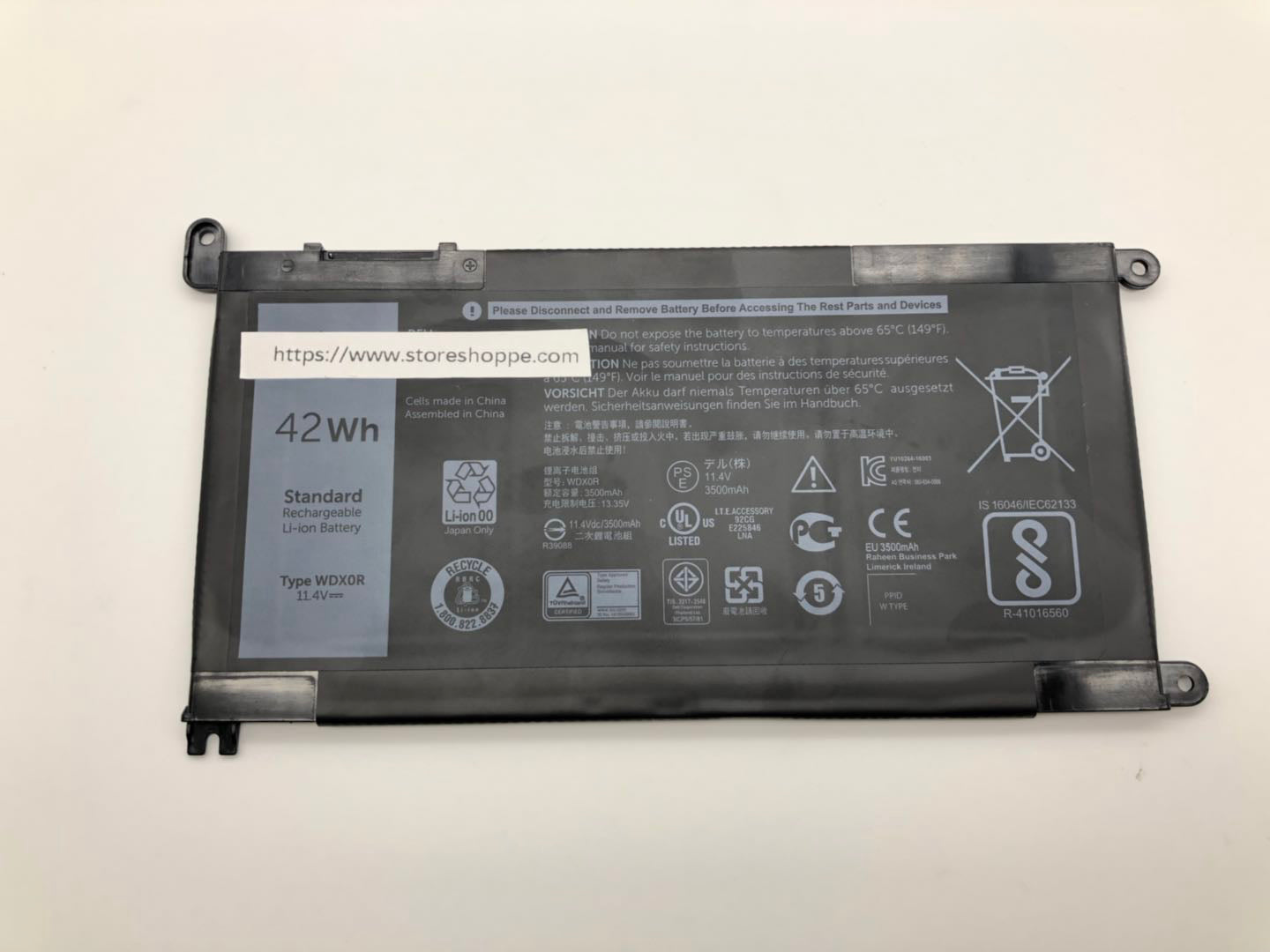 WDX0R 11.4V 42Wh Battery for Dell Inspiron 13 5368 Inspiron 15-5567 15-5568 - Store Shoppe